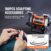 Load image into Gallery viewer, SucceBuy Jewelry Polisher Buffer Brushless Adjustable Speed Mini Multi-purpose Bench Grinder Polishing Machine for Gemstones
