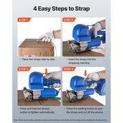 Load image into Gallery viewer, SucceBuy Electric Strapping Machine with Digital Display fit 0.39-0.74in Wide Straps Handheld Pallet Banding Tool for Packaging - AMOCART
