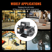Charger l'image dans la visionneuse de galerie, Amocart 7.5HP Air Compressor Motor 230V 31.6Amps Electric Single Phase Motor 3450RPM 184T Frame for Compressors CW/CCW Rotation
