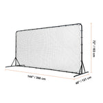 SucceBuy 12x6FT Soccer Rebounder Net Iron Soccer Training Equipment Sports Football Training Gift Perfect for Solo/Team Practice