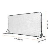 Load image into Gallery viewer, SucceBuy 12x6FT Soccer Rebounder Net Iron Soccer Training Equipment Sports Football Training Gift Perfect for Solo/Team Practice - AMOCART

