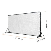 Load image into Gallery viewer, Amocart 12x6FT Soccer Rebounder Net Iron Soccer Training Equipment Sports Football Training Gift Perfect for Solo/Team Practice
