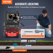 Load image into Gallery viewer, Amocart Sewer Camera 30m/50m/70m Drain Pipe Inspection Camera with 512Hz Transmitter 9" Screen 1080P HD Snake Plumbing Camera
