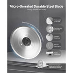 SucceBuy Manual Bread Slicer 0-0.6" Adjustable Thickness Cheese Cutter for Homemade Bread-with Serrated Blade for Kitchen Bakery