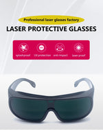 CE EN207 OD6+ 190-540nm Laser Eye Protection Anti-Scratch PC Laser Eyewear for Engraving Marking Industrial Laser Safety Goggle