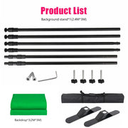 Bild in Galerie-Viewer laden, Double-Crossbar Backdrop Background Stand Frame Support System For Photography Photo Studio Video Muslin Green Screen
