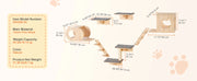 Charger l'image dans la visionneuse de galerie, Amocart Wall Mounted Cat Shelves Cat Wall Shelves and Perches with Jumping Boards Hammocks &amp; Cat Tree Cat Furniture and Shelves
