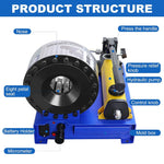 Manual Hydraulic Hose Crimping Machine Hose Crimping Tool with Replace Dies Portable Crimper 35Mpa 50mm Pipe End Forming Machine
