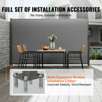 SucceBuy Retractable Side Awning Outdoor Privacy Polyester Water-proof Retractable Patio Screen UV 30+ Room Divider Wind Screen