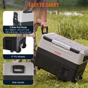 Load image into Gallery viewer, SucceBuy 35L/45L/55L Portable Foldable Handle Car Refrigerator with Wheel Compressor Freezer for Camping Picnics Car Home Traval

