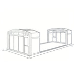 Any Size Custom Aluminum Telescopic Swimming Pool Cover Transparent Retractable Weatherproof Outdoor Backyard Garden Patio Shelt