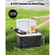 Charger l'image dans la visionneuse de galerie, SucceBuy Glacière Portable 8.5QT, Glacière Rigide avec Rétention de Glace et Poignées Robustes, Idéale pour les Pique-niques en Famille et les Courtes Excursions
