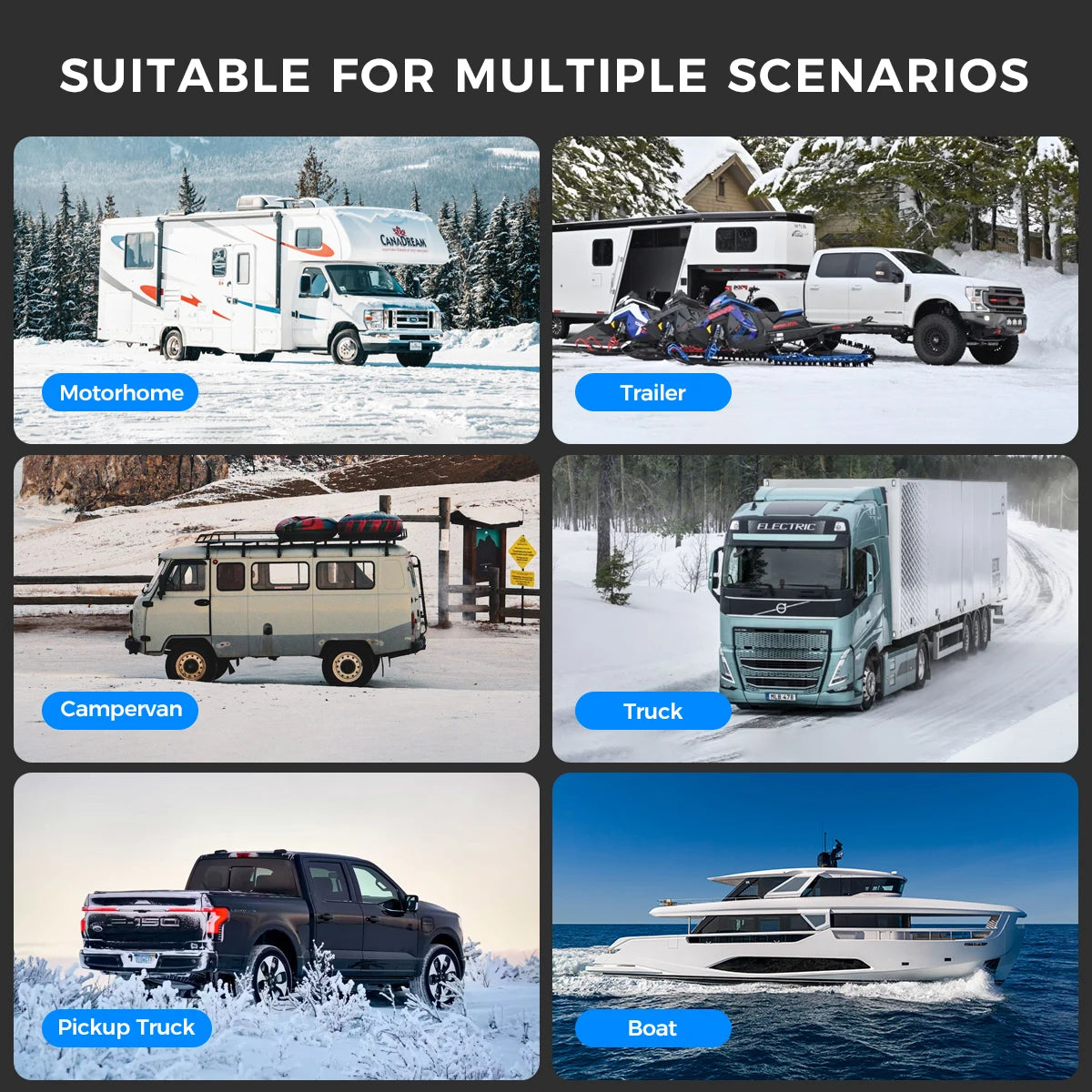 TR B2 Sunster 8KW Diesel Air Heater All-in-One 12V/24V 110-240V Dual Power Portable with Handle Fast Heat No Cold Air 35dB Silent Parking Heater APP LCD for Camping RV Amocart