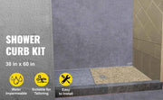 Load image into Gallery viewer, Amocart Waterproofing Shower Kit 38''x60'' Shower Kit Tray With Offset Drain PVC Or ABS 4" Stainless Steel Grate 2 Cuttable

