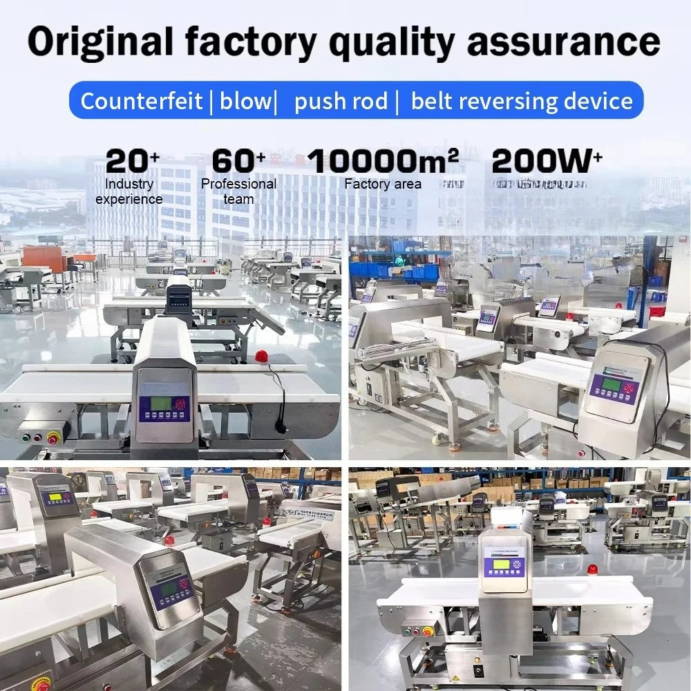 Potato Chips Metal Detector Automatic Food Conveyor Belt System Industrial Snack Production Line Inspection Equipment