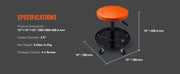 Charger l'image dans la visionneuse de galerie, Amocart Mechanic Stool 250 LBS Rolling Pneumatic Creeper Garage/Shop Seat Padded Rolling Workshop Stool for Garage Auto Repair
