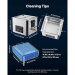 Amocart 6L 10L 15L 30L Ultrasonic Cleaner Stainless Steel Ultrasonic Cleaning Bath Machine for Watches Razors Jewelry Coins