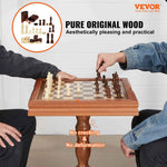 Amocart 18 Inch 3-IN-1 Chess Checkers Backgammon Table Set Premium Wooden Chess Table Deluxe Combo Game Table Furniture Set