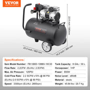 Load image into Gallery viewer, SucceBuy Air Compressor 750W/1450W/3000W Oil Free Air Compressor Quiet Portable Compressor Pump for Auto Repair Tire Inflation
