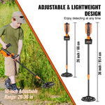 Amocart Metal Detector for Kids 6 Inch 25''-37'' Adjustable Length IP68 Waterproof Search Coil & LCD Display for Detecting Gold