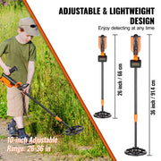 Charger l'image dans la visionneuse de galerie, Amocart Metal Detector for Kids 6 Inch 25''-37'' Adjustable Length IP68 Waterproof Search Coil &amp; LCD Display for Detecting Gold
