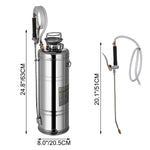 【From China】Amocart 4-12L Hand Powered Sprayer Stainless Steel Watering Spraying Atomizer Pump Home Ground Garden Cleaning Spra