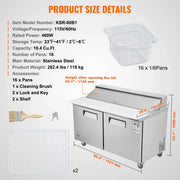 Load image into Gallery viewer, Amocart 28" Commercial Refrigerator Sandwich &amp; Salad Prep Table 7.4 Cu. Ft Stainless Steel Refrigerated Food Prep Station

