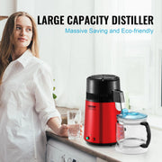 Load image into Gallery viewer, SucceBuy Water Distiller 4L 1.05 Gallon Pure Water Purifier Filter For Home Countertop750W Distilled Water Maker Stainless Steel - AMOCART

