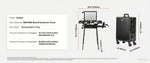 Amocart Professional Makeup Train Case Aluminum Cosmetic Case Workbench With Supporting Legs Rolling Makeup Case Extra Large