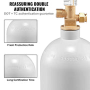 Load image into Gallery viewer, Amocart 5 Lbs CO2 Tank Aluminum Gas Cylinder Brand New CO2 Cylinder with Gray Spray Coating CO2 Tank with CGA320 Valve
