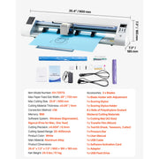 Load image into Gallery viewer, SucceBuy 12in/21in Automatic Edge Detection Vinyl Cutter Machine Design Software and Materials Compatible Multiple File Formats - AMOCART
