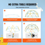 Amocart Climbing Dome 6/8/10/12FT Geometric Dome Climber Hammock Swing Jungle Gym Climbing Grip Outdoor Backyard Play Equipment