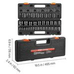 Amocart 1/2In 26Piece Impact Socket Set Impact Sockets Shallow Socket 6-Point Sockets 1/2 Inches Drive Socket Set Impact Metric