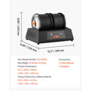 Charger l'image dans la visionneuse de galerie, Amocart Rock Tumbler Kit Rock Polishing Kit 4 Speed Settings 9-Day Polishing Timer Stone Polishing Kit Rock Polisher

