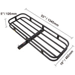 Amocart 47/53/60 in Hitch Cargo Carrier 400/500lb Capacity Trailer Hitch Mount Aluminum Cargo Basket for Truck Pickup Camping