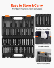 Bild in Galerie-Viewer laden, SucceBuy 19 Impact Socket Set 1/2" Impact Sockets Deep Socket 6-Point Sockets 1/2 Inches Drive Socket Impact 3/8 inch 1-1/2 inch
