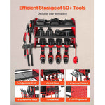 Amocart 3-Layer Power Tool Wall Mount Holder Pegboard Wall Storage Tool Set Drill Screwdriver Storage Rack for Workshop/Garage