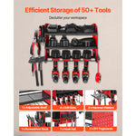 Amocart 3-Layer Power Tool Wall Mount Holder Pegboard Wall Storage Tool Set Drill Screwdriver Storage Rack for Workshop/Garage
