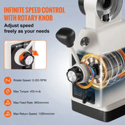 Charger l'image dans la visionneuse de galerie, SucceBuy Z-Axis Power Feed for Milling Machine 450 in-lb Torque 0-200RPM Adjustable Rotate Speed 120V Table Feed Mill Feeder
