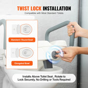 Bild in Galerie-Viewer laden, Amocart Raised Toilet Seat 5" Height Raised 350 lbs Weight Capacity for Round &amp;Elongated Toilet Twist Lock Installation Elderly
