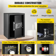 Load image into Gallery viewer, SucceBuy Fingerprint Locks Safe Deposit Box 0.8/1.7/2.1 Cubic Feet Digital Electronic Secret Hidden Piggy Bank for Store Money - AMOCART
