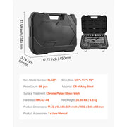 Load image into Gallery viewer, Amocart Socket Set 3/8 &amp; 1/4 &amp; 1/2 in Drive Socket Tool Set SAE and Metric Chrome Plated CR-V Alloy Steel for Automotive Repair
