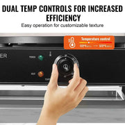 Load image into Gallery viewer, Amocart 16inch Electric Crepe Maker Double Head Commercial Crepe Machine 3400W Flat Plate Crepe Griddle Nonstick Pancake Stove

