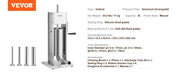 Load image into Gallery viewer, SucceBuy Manual Sausage Stuffer 5LBS/3L Capacity Two Speed 304 Stainless Steel Vertical Sausage Stuffer Sausage Filling Machine

