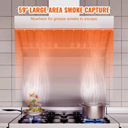 Load image into Gallery viewer, SucceBuy 4/5/6/7/8/9FT Commercial Exhaust 201 Stainless Steel Concession Hood Under Cabinet Range Hood Kitchen Vent Hood Sliver
