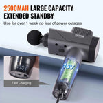 Amocart Massage Gun Deep Tissue Percussion Muscle Massager for Athletes w/ 8 Speed Levels 6 Massage Heads 16V 2500mAh Batteries