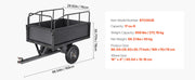 Bild in Galerie-Viewer laden, SucceBuy Garden Utility Trailer 17Cu.Ft&amp;600lbs Capacity ATV UTV Trailer Tow Behind Steel Dump Cart with 16" Tires for Lawn Mower
