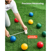 Bild in Galerie-Viewer laden, Amocart Bocce Ball Set 8 Resin Balls with Pallino Carry Bag and Measuring Rope Multi Color for Beach Lawn and Backyard Games
