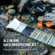 Load image into Gallery viewer, Amocart 50" 12" Complete Sluice Box Gold Panning Kit Aluminum Alloy Gold Mining Equipment 23/16 PCS Gold Prospecting Kit

