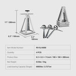 SucceBuy RV Stabilizer Jacks, 4 Pack Aluminum RV Leveling Jacks, Per Jack 6000 Lbs , RV Stack Jacks for RV Travel Trailer Camper